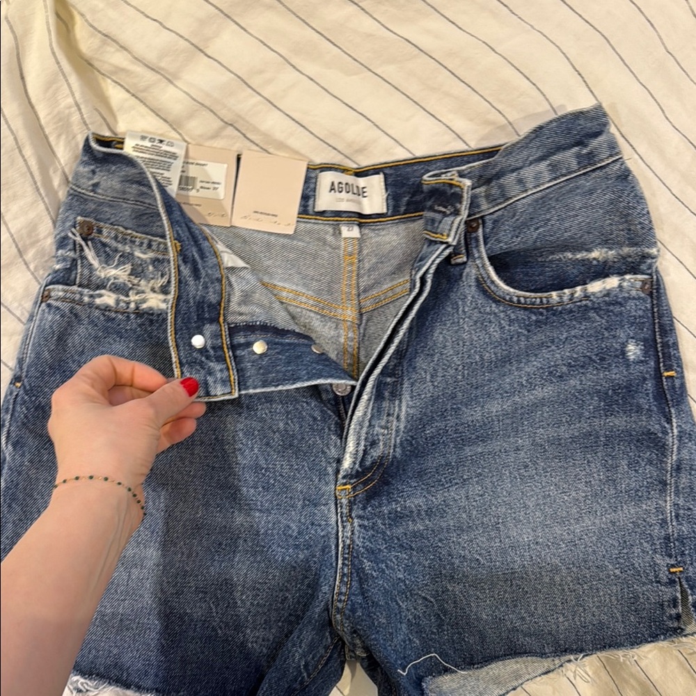 AGOLDE Women's Blue Denim Jeans